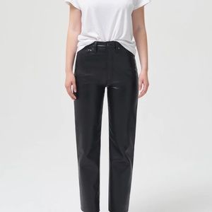 NWOT Agolde Recycled Leather 90s Pinch Waist in Detox